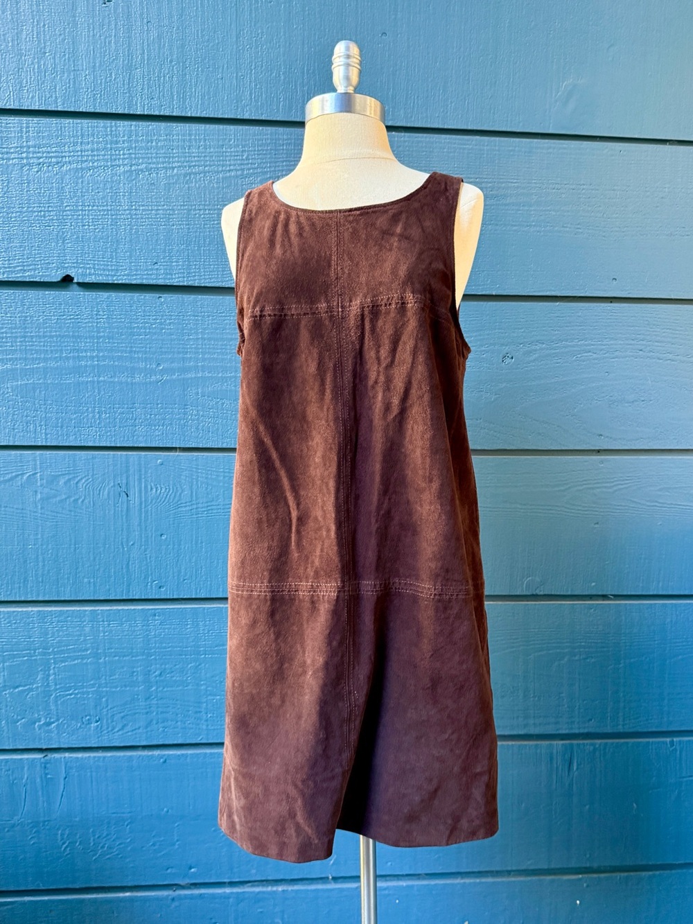 BB Dakota Brown real Suede Shift Dress M 🌼🧡✨